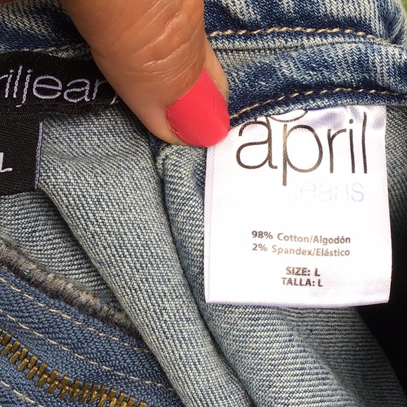 BLUE JEAN  SKIRT SZ L - Picture 10 of 10